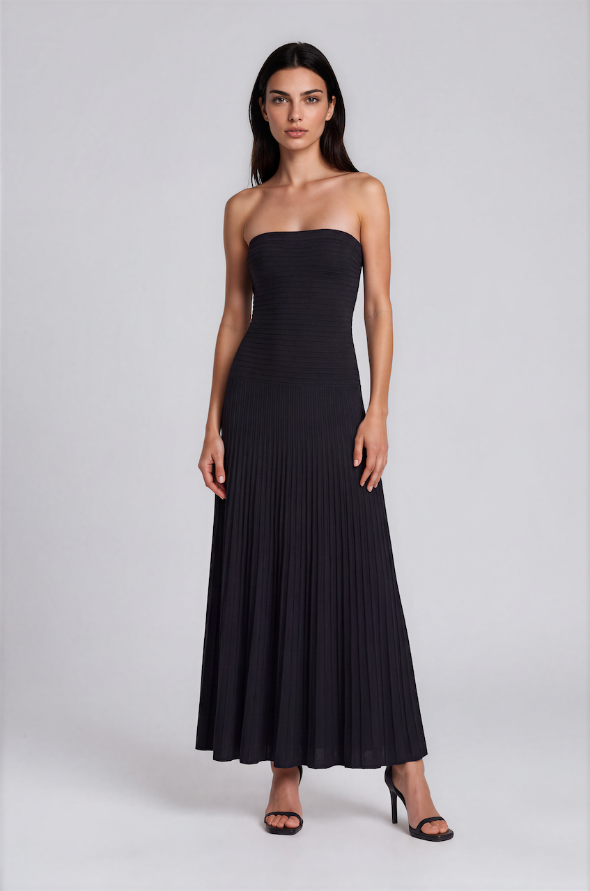 black knit gwendolyn maxi dress Cora Knitted / XS The asymmetric neckline is Talla:XXL Rustic Cotton Wedding Dress MD85
