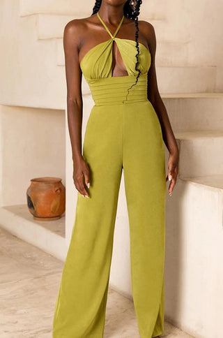 Cut Out Flare Jumpsuit