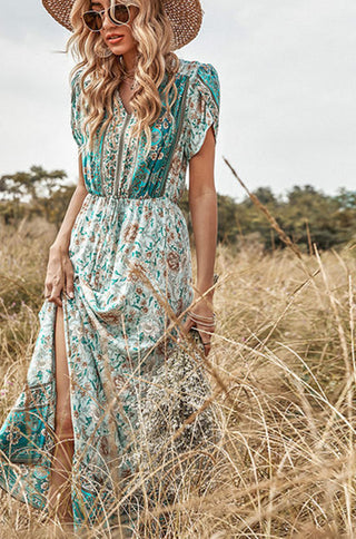 Boho Floral Maxi Dress