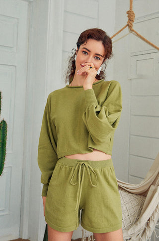 cozy green loungewear set