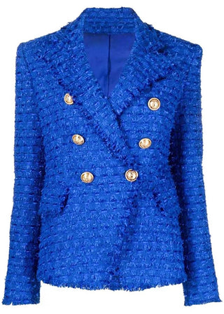 Royal Blue Tweed Blazer