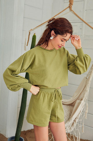 cozy green loungewear set