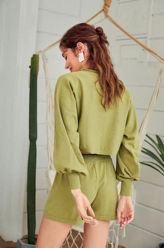 cozy green loungewear set