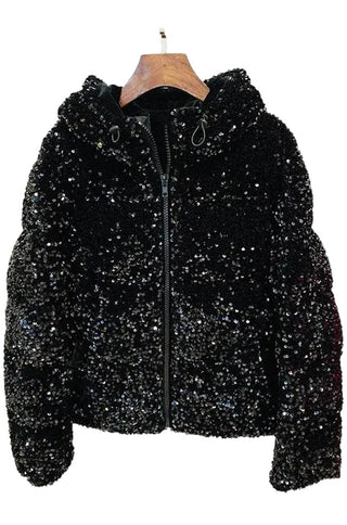 Lina Sequin Down Puffer Jacket