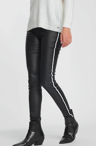 High waisted faux leather legging