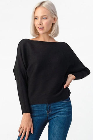 Solid Stripe Dolman Sweater