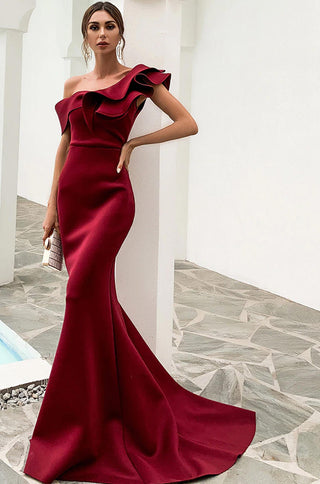 One Shoulder Maxi Dress