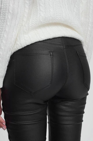 High waisted faux leather legging