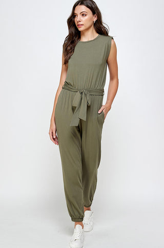 Shoulder Pad Jumpsuit