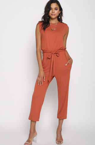 Shoulder Pad Jumpsuit