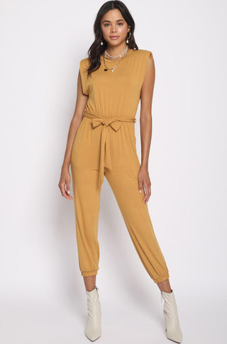 Shoulder Pad Jumpsuit