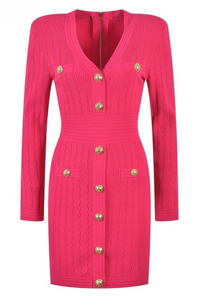 Alexandra Long Sleeve Knit Mini Dress shopUNIQUES.com Alexandra Long Sleeve Knit Mini Dress shopUNIQUES.com