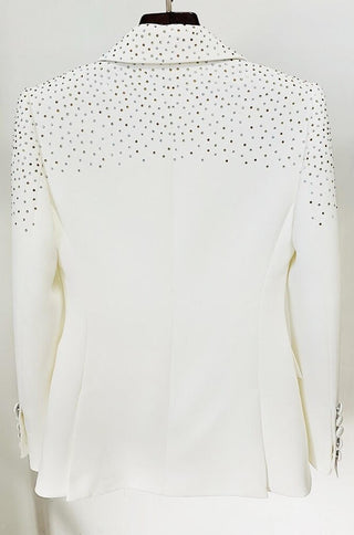 Alexies Embellished Blazer in White