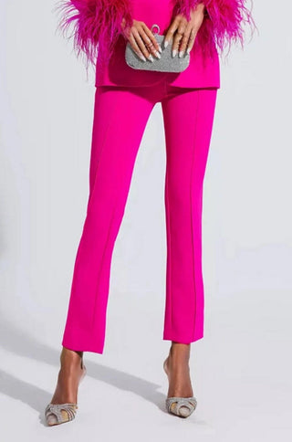 hot pink slim fit pants