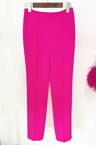 hot pink slim fit pants