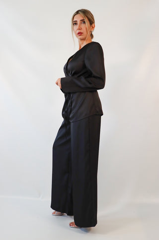 Mara Satin Wrap Set
