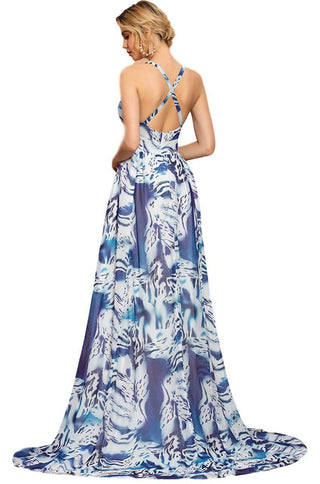 Blue Floral Maxi Dress