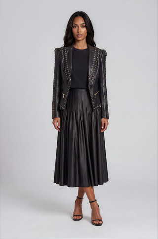 Bonika Laced Leather Blazer