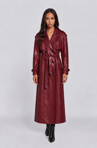Zita Leather Trench Coat
