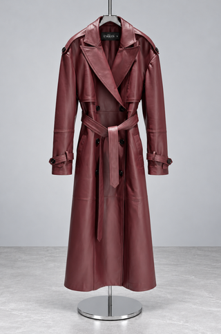 Zita Leather Trench Coat