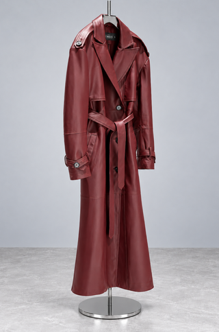 Zita Leather Trench Coat