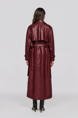 Zita Leather Trench Coat