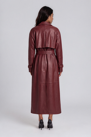 Zita Leather Trench Coat