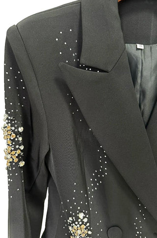 Elize Rhinestone Embellished Blazer Pants Set