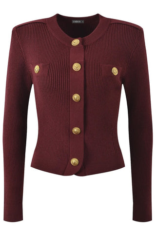 Eva Round-neck Buttoned Cardigan