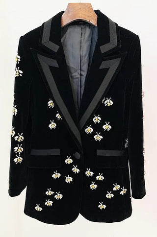 Gilda Bee Embellishments Velvet Blazer