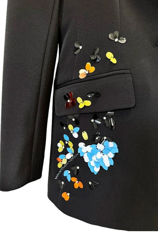 Maya Sequin Flower Blazer Pants Set