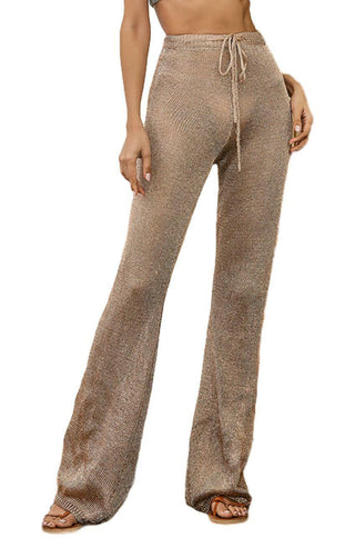 Metallic Mesh Beach Pants