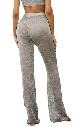 Metallic Mesh Beach Pants