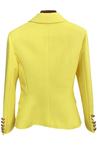 Nadia Yellow Double Breasted Blazer