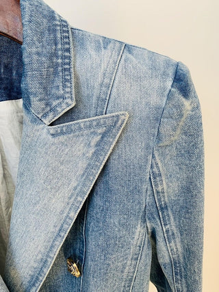 Nina Double Breasted Denim Blazer