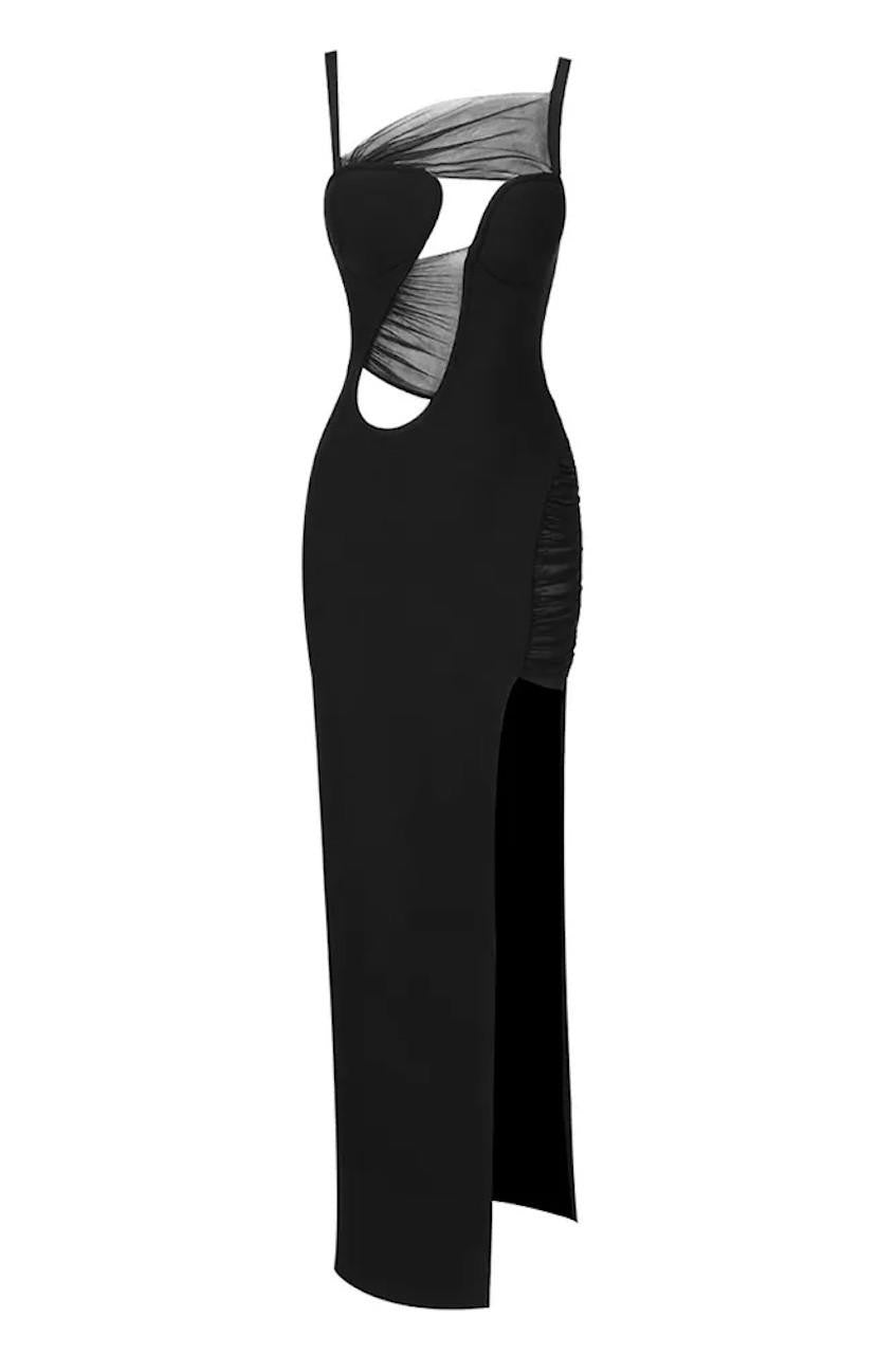 Olivia Plunging Cutout Maxi Dress shopUNIQUES.com Olivia Plunging Cutout Maxi Dress shopUNIQUES.com