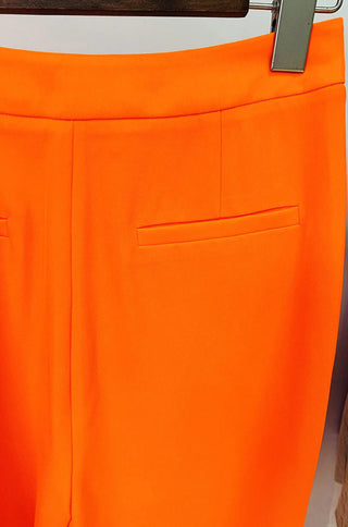 Orange Slim Fit Pantsuit