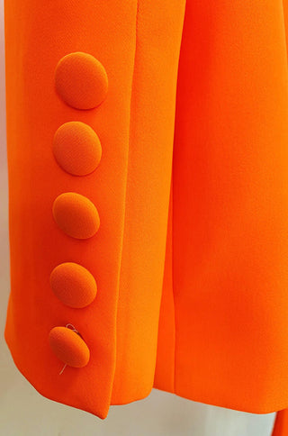 Orange Slim Fit Pantsuit