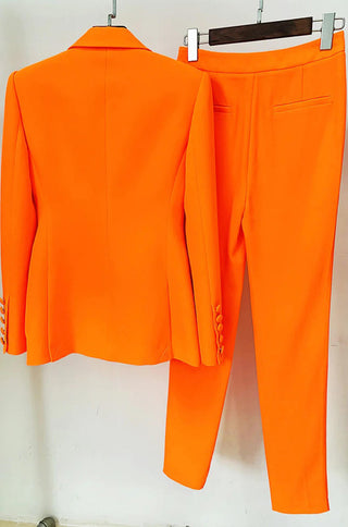 Orange Slim Fit Pantsuit