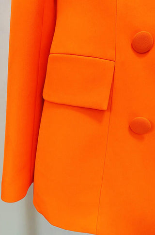 Orange Slim Fit Pantsuit