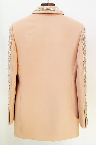 Pearl-Embellished Blazer Minidress