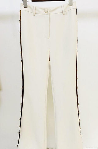 Pearl Embellished Blazer & Pants Set