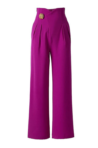 Polina Purple High-waisted Pants