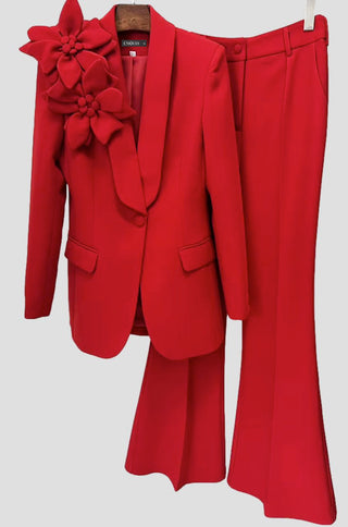 Audrie Floral Appliqué Pantsuit