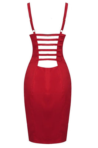 Red Valentine Cone Bra Bustier Mini Dress