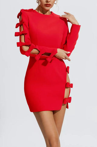 Roge Bow Cutout Minidress