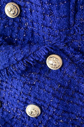 Royal Blue Tweed Blazer