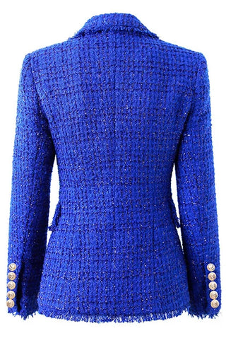 Royal Blue Tweed Blazer