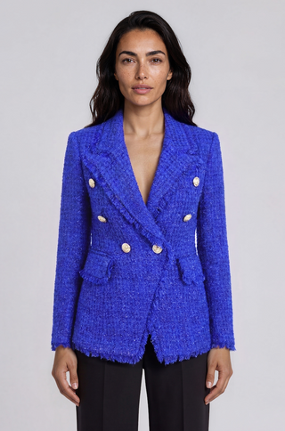Royal Blue Tweed Blazer