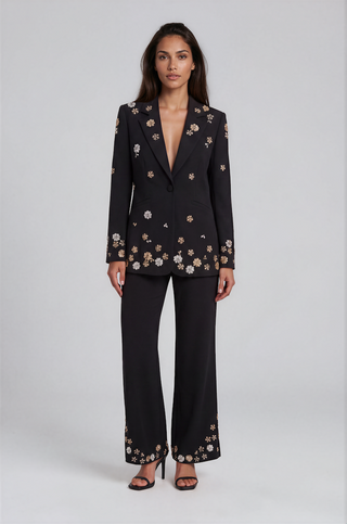 Solene Crystal Flower Pantsuit